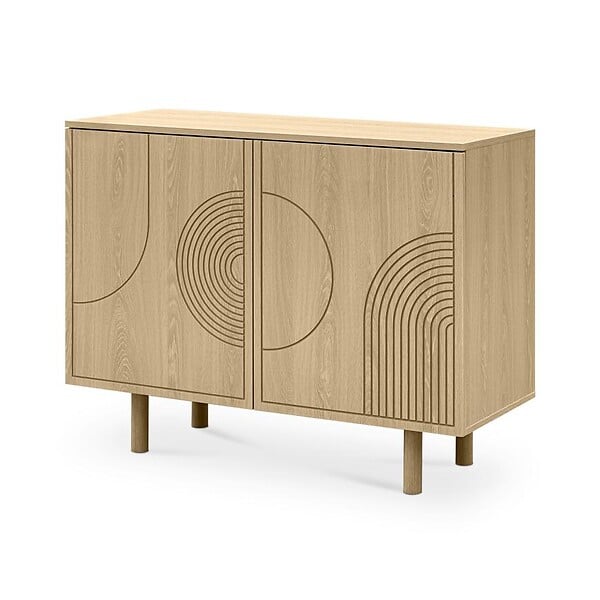 SICAAN - Sicaan Buffet scandinave 100  cm 2 portes finition chêne SASKIA - large