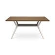 SICAAN - Sicaan Table à manger 160cm pieds métal beige et plateau finition noyer - ANDREA - vignette