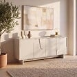 SICAAN - Sicaan Buffet beige 160cm - 4 portes - finition mélaminée - FLORA - vignette