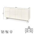 SICAAN - Sicaan Buffet beige 160cm - 4 portes - finition mélaminée - FLORA - vignette