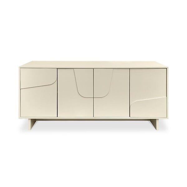 SICAAN - Sicaan Buffet beige 160cm - 4 portes - finition mélaminée - FLORA - large