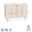 SICAAN - Sicaan Buffet scandinave 2 portes 100cm finition chêne - SOAN - vignette