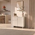 SICAAN - Sicaan Buffet beige 80cm - 2 portes - finition mélaminée - FLORA - vignette
