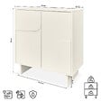 SICAAN - Sicaan Buffet beige 80cm - 2 portes - finition mélaminée - FLORA - vignette