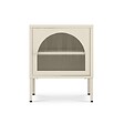 SICAAN - Sicaan Table de Chevet Lot de 2 Industrielle en métal 1 Porte en Verre cannelé Beige - Elin - vignette