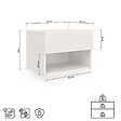 SICAAN - Sicaan Lot de 2 tables de chevet suspendues beiges à tasseaux - LEYA - vignette