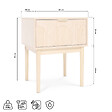 SICAAN - Sicaan Lot de 2 tables de chevet scandinaves NOLAN chêne - vignette