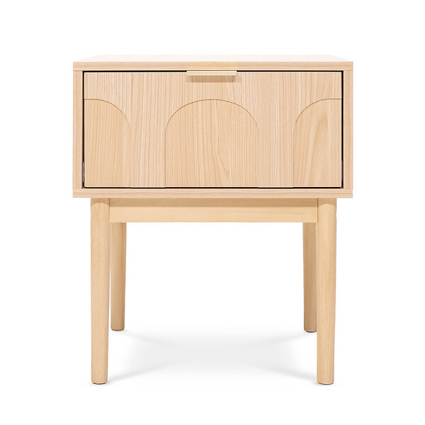 SICAAN - Sicaan Lot de 2 tables de chevet scandinaves NOLAN chêne - large