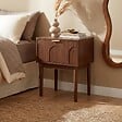 SICAAN - Sicaan Table de chevet lot de 2 finition noyer 1 tiroir - NOLAN - vignette