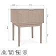 SICAAN - Sicaan Table de chevet lot de 2 finition noyer 1 tiroir - NOLAN - vignette