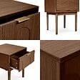 SICAAN - Sicaan Table de chevet lot de 2 finition noyer 1 tiroir - NOLAN - vignette
