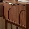 SICAAN - Sicaan Table de chevet lot de 2 finition noyer 1 tiroir - NOLAN - vignette