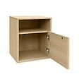 SICAAN - Sicaan Lot de 2 tables de chevet scandinaves 1 porte finition chêne SASKIA chêne - vignette