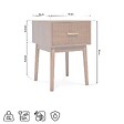 SICAAN - Sicaan Lot de 2 tables de chevet noyer MILO rétro - vignette
