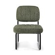 SICAAN - Sicaan Fauteuil kaki rembourré pieds métal noir et tissu chenille - PAOLA - vignette