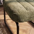 SICAAN - Sicaan Fauteuil kaki rembourré pieds métal noir et tissu chenille - PAOLA - vignette