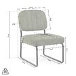 SICAAN - Sicaan Fauteuil kaki rembourré pieds métal noir et tissu chenille - PAOLA - vignette