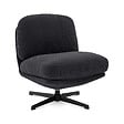 SICAAN - Sicaan Fauteuil pivotant moderne LENA velours côtelé anthracite - vignette