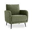 SICAAN - Sicaan Fauteuil design EMMA en velours côtelé vert sauge - vignette