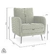 SICAAN - Sicaan Fauteuil design EMMA en velours côtelé vert sauge - vignette