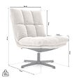 SICAAN - Sicaan Fauteuil pivotant moderne TAO velours côtelé beige - vignette