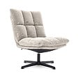 SICAAN - Sicaan Fauteuil pivotant moderne TAO velours côtelé beige - vignette