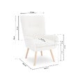 SICAAN - Sicaan Fauteuil scandinave moderne GAÏA tissu bouclette blanc - vignette