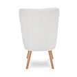 SICAAN - Sicaan Fauteuil scandinave moderne GAÏA tissu bouclette blanc - vignette
