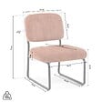 SICAAN - Sicaan Fauteuil terracotta rembourré pieds métal noir et tissu chenille - PAOLA - vignette