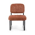 SICAAN - Sicaan Fauteuil terracotta rembourré pieds métal noir et tissu chenille - PAOLA - vignette