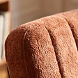 SICAAN - Sicaan Fauteuil terracotta rembourré pieds métal noir et tissu chenille - PAOLA - vignette