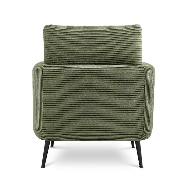 SICAAN - Sicaan Fauteuil design EMMA velours côtelé vert sauge - large