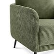 SICAAN - Sicaan Fauteuil design EMMA velours côtelé vert sauge - vignette
