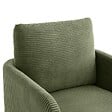 SICAAN - Sicaan Fauteuil design EMMA velours côtelé vert sauge - vignette