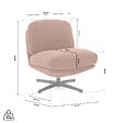 SICAAN - Sicaan Fauteuil pivotant moderne LENA velours côtelé terracotta - vignette