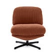 SICAAN - Sicaan Fauteuil pivotant moderne LENA velours côtelé terracotta - vignette