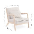 SICAAN - Sicaan Fauteuil scandinave vintage MARIE lin beige et bois - vignette