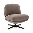 SICAAN - Sicaan Fauteuil pivotant moderne LENA velours côtelé taupe - vignette