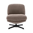 SICAAN - Sicaan Fauteuil pivotant moderne LENA velours côtelé taupe - vignette