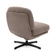 SICAAN - Sicaan Fauteuil pivotant moderne LENA velours côtelé taupe - vignette
