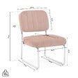 SICAAN - Sicaan Fauteuil terracotta rembourré pieds chromés et tissu chenille - PAOLA - vignette