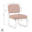 SICAAN - Sicaan Fauteuil terracotta rembourré pieds chromés et tissu chenille - PAOLA - vignette