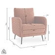 SICAAN - Sicaan Fauteuil design EMMA velours côtelé terracotta - vignette