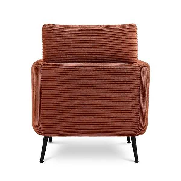 SICAAN - Sicaan Fauteuil design EMMA velours côtelé terracotta - large