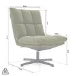 SICAAN - Sicaan Fauteuil pivotant moderne TAO velours côtelé kaki - vignette