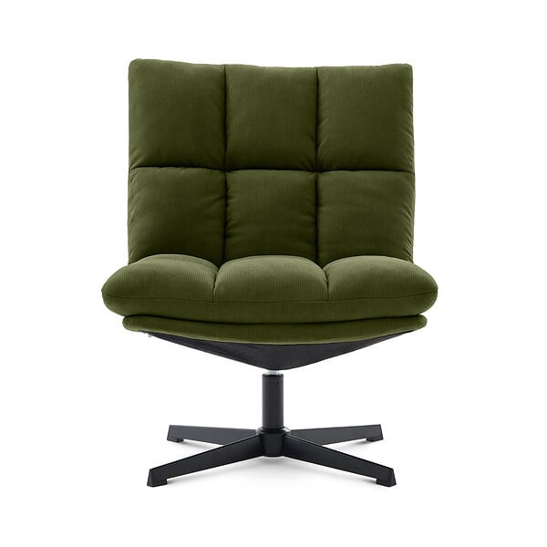 SICAAN - Sicaan Fauteuil pivotant moderne TAO velours côtelé kaki - large