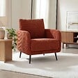 SICAAN - Sicaan Fauteuil design EMMA en velours côtelé terracotta - vignette