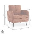 SICAAN - Sicaan Fauteuil design EMMA en velours côtelé terracotta - vignette
