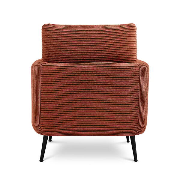 SICAAN - Sicaan Fauteuil design EMMA en velours côtelé terracotta - large