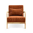 SICAAN - Sicaan Fauteuil scandinave vintage MARIE velours côtelé terracotta - vignette
